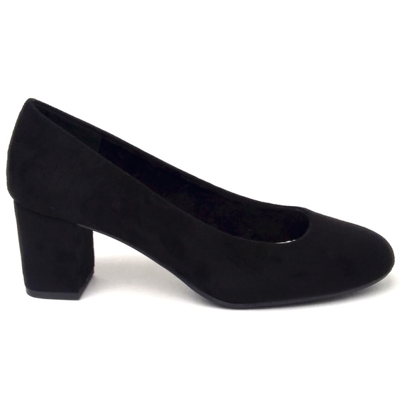 Easy Street Proper Pumps Black Super Suede 8W - Picture 3 of 8